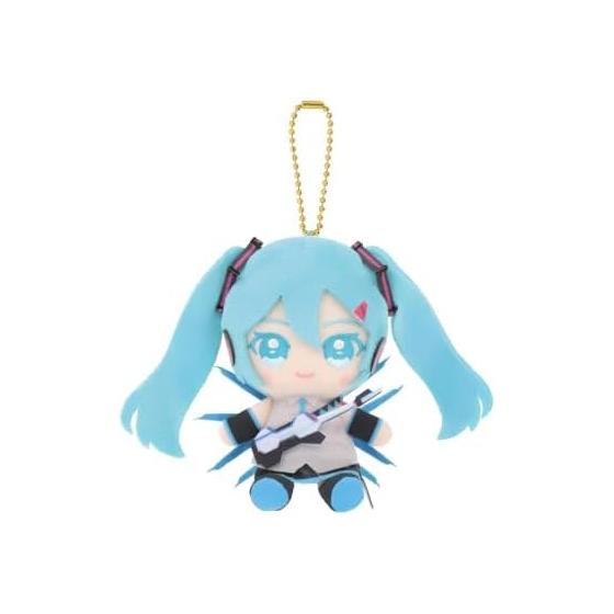 Gundam 45th Anniversary x Hatsune Miku Hatsune Miku x Strike Freedom Gundam Type 2 Chibi Sewing Sitting Mascot
