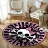 Free Shipping! Cute Skull and Crossbones Rug for Teen Rooms Round Carpet for Home Sofa Bedroom, Gift