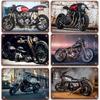 Motorcycle Old-fashioned Poster Vintage Metal Tin Plaque Retro Signs Plate Pub Art Bar Garage Home Wall Decor 20x30cm