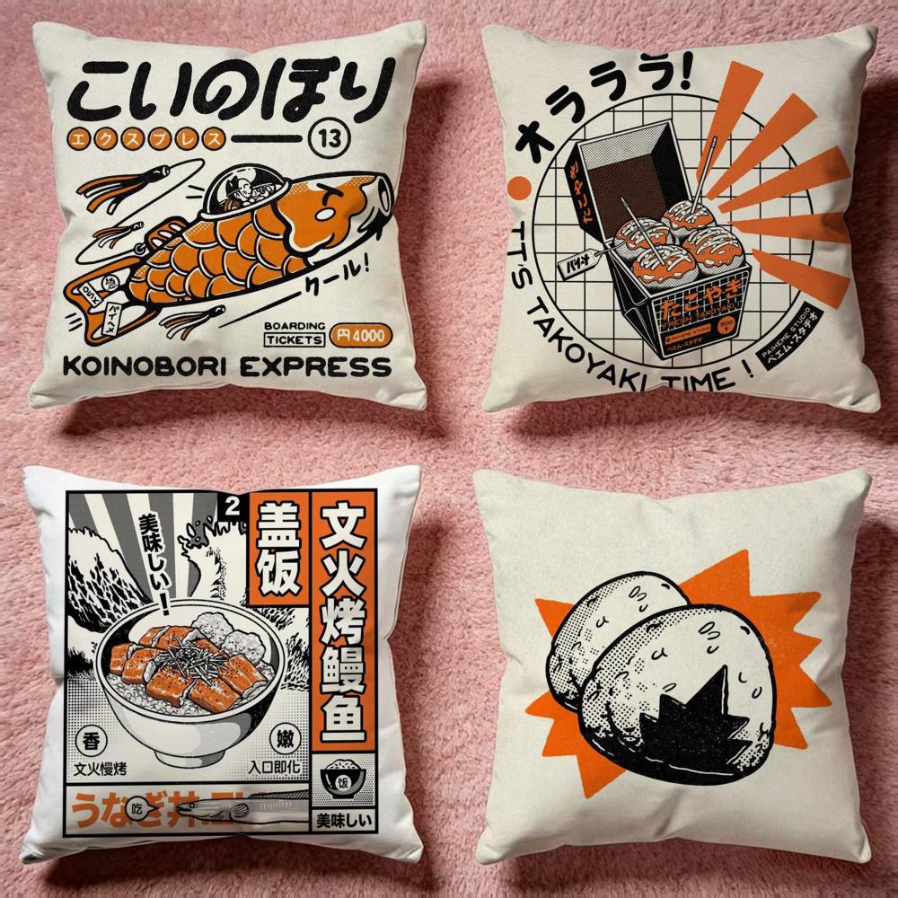Hot TTakoyakied Cushion Cover Premium SkinFriendly Pillow Case MultiPurpose for Home Office Travel