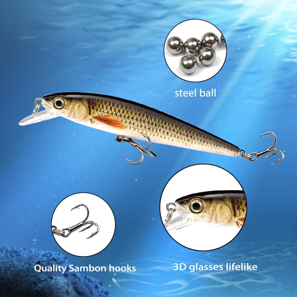 10Cm Simulated Bait Luya Bait Mino Vib Fishing Bait Talk About Water Sea Fishing Bait Hard Bait Luya Bait