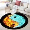 Yin Yang Round Mats Ying Yang Pentagram Area Rug Carpets for Living Room Bedroom Tatami Circle Carpet Kids Play Mat Round Carpet