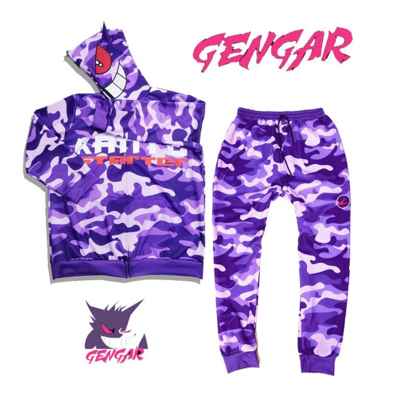 Set Felpa 3D Unisex Gengar Per Individui Attenti alla Moda
