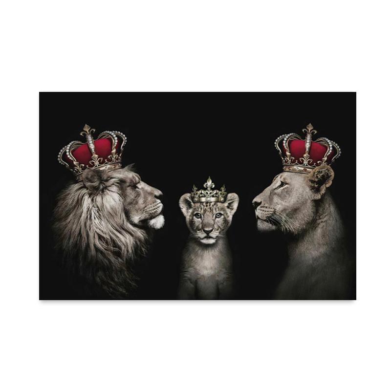 Abstract Animal Lion Canvas Poster Printing Modern Painting Wall Art Picture for Living Room Home Decoration Gift Cuadros
