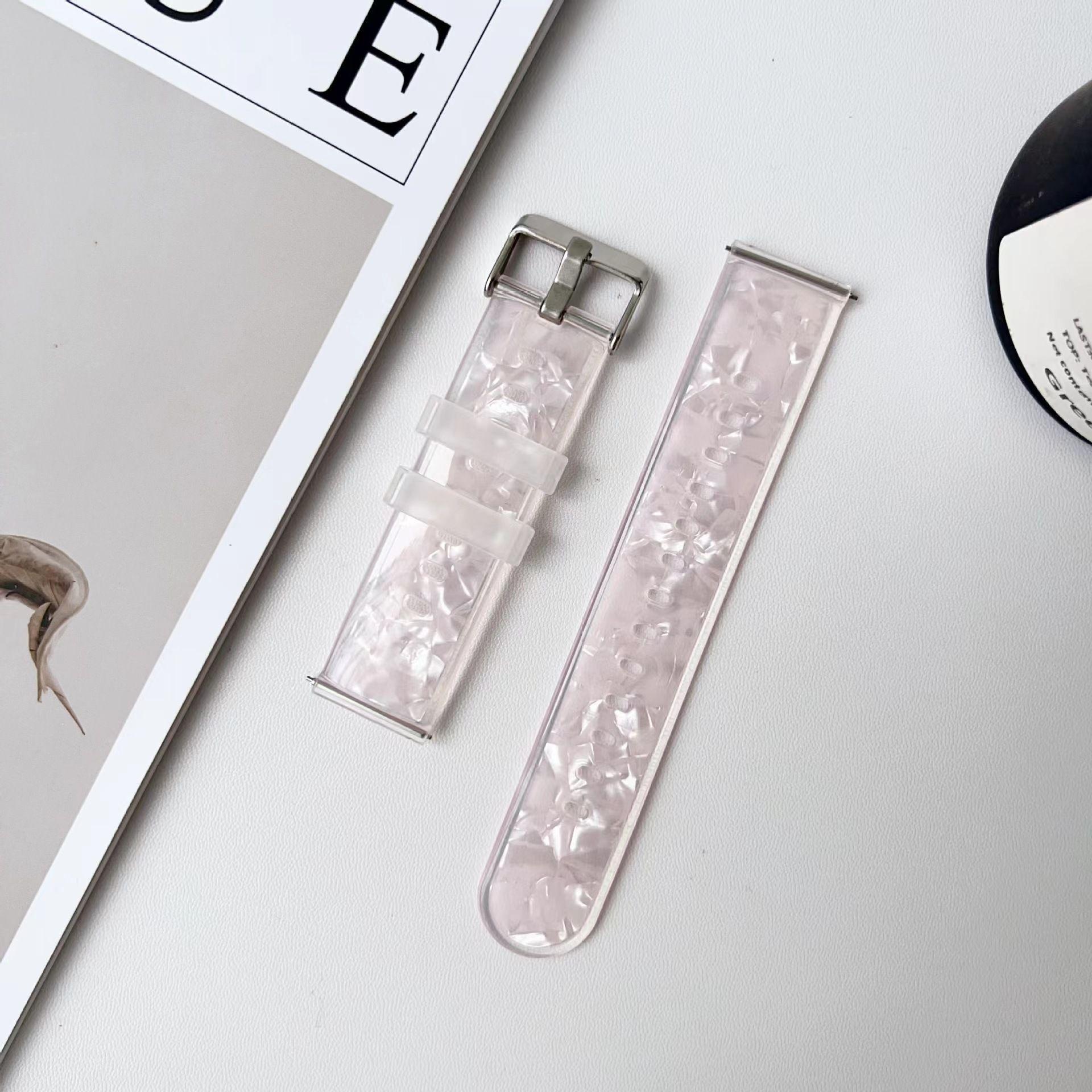 

20 мм 22 мм универсальный ремешок для часов - TPU Shell Zebra Pattern Летний дышащий спортивный ремешок для умных часов Samsung Galaxy Watch Huawei Watch Xiaomi Watch 20mm