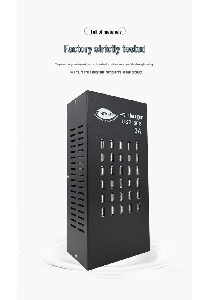 30-Port 3A Multi-Port USB Charger 5V Fast Charging for Mobile Phones