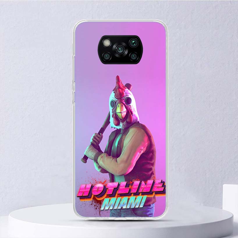 Game Hotline Miami Soft Case For Xiaomi Poco X7 X6 X5 X4 X3 Nfc F7 Ultra F6 F5 Pro Phone Cover F4 Gt F3 M5S M4 M3 M5 M6 Coque