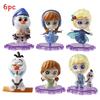 Elsa Frozen Olaf Pvc Model Set Collectible Figures Children Decor Playroom