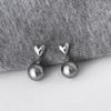 Love Pearl Earrings - Elegant Silver Pin - Versatile Ear Accessories
