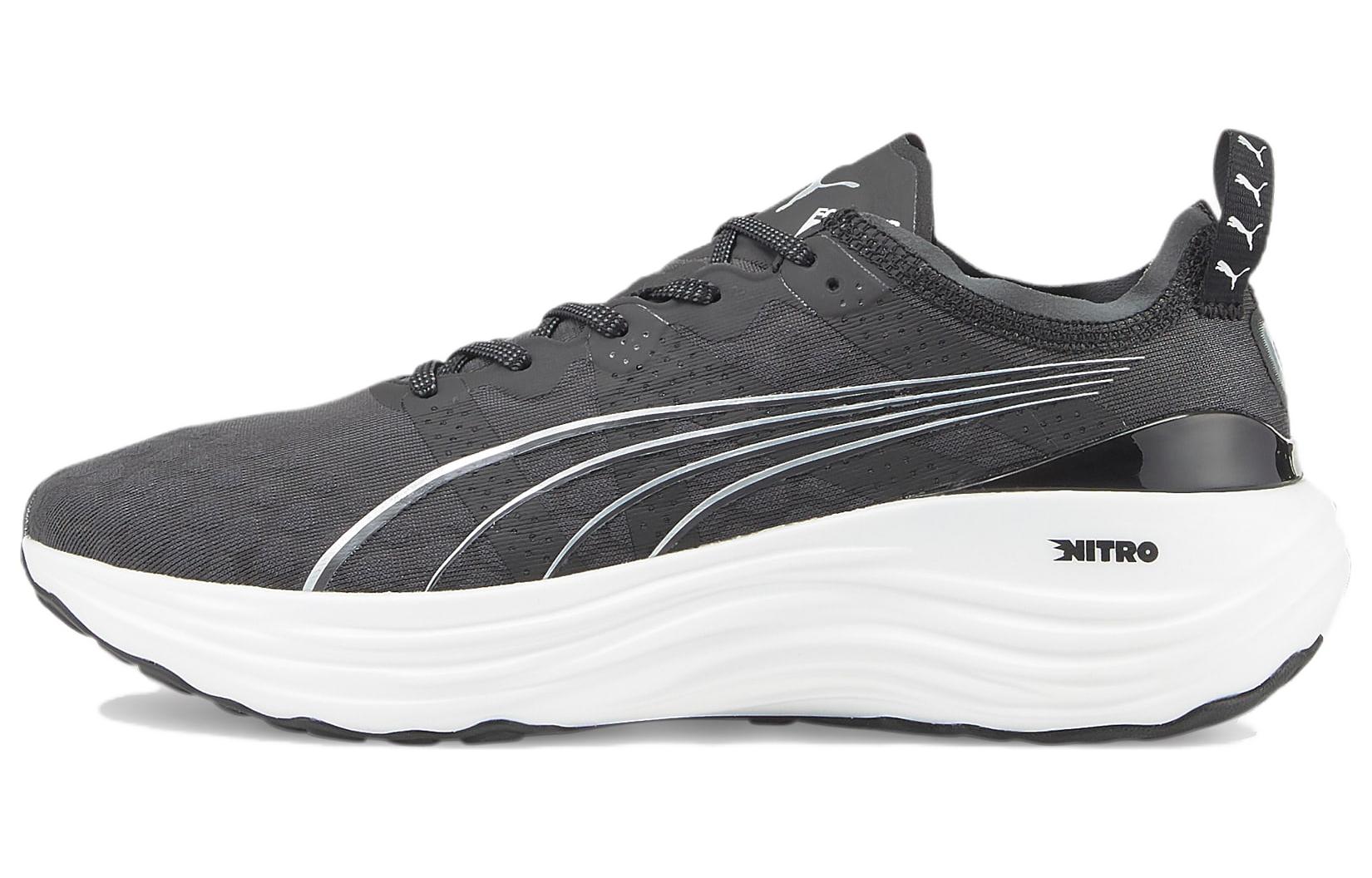 PUMA ForeverRun Nitro Black White 377757-01 40