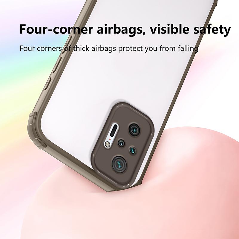 New Style Military Grade Shockproof Phone Case For Redmi Note 10 10S Note 11 Pro Transparent Rugged Protector Cover Note 12 Pro