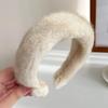 Women Girls Plush Widen Thicken Plush Hair Bands Faux Fur Headbands Soft Fluffy Furry Hair Hoops Winter Headdress