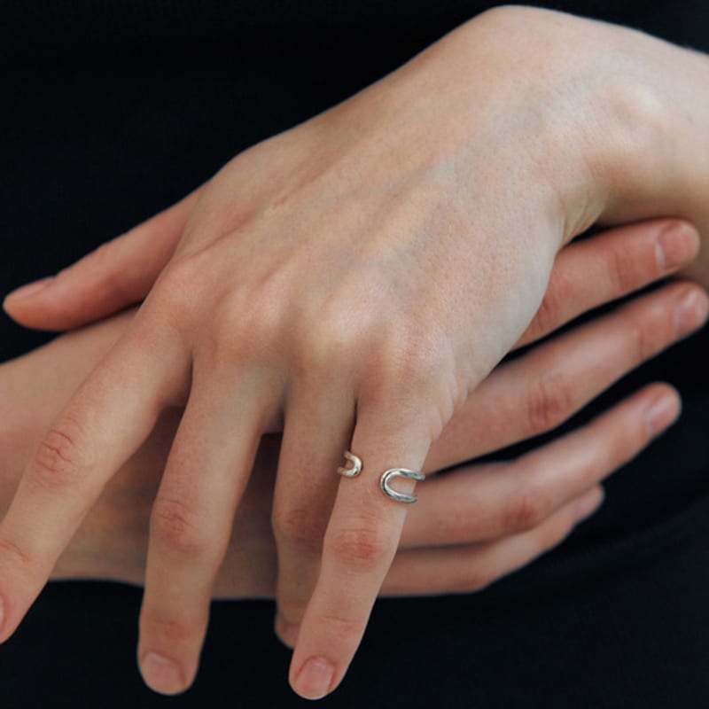 green [925 silver] Cinq.silver.222 / baby seve ring