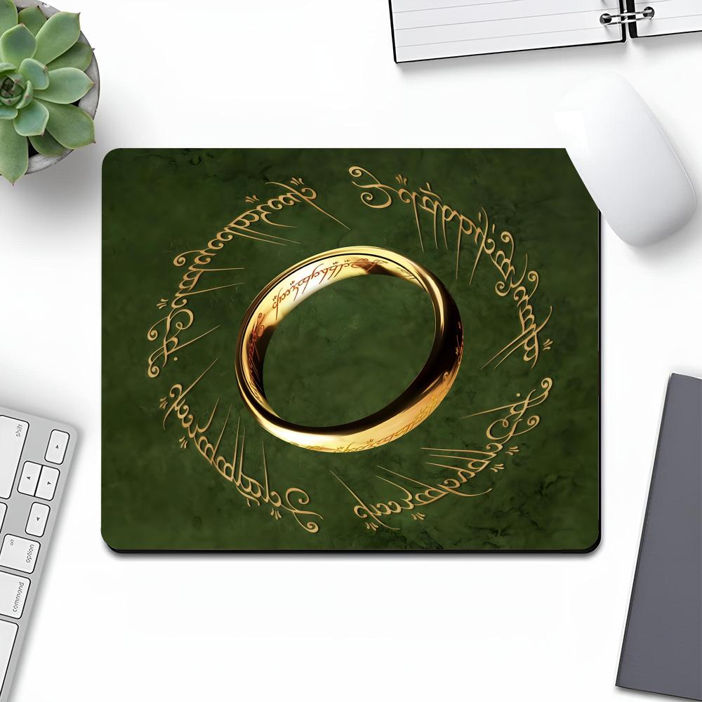 The L-LordS of the R-Rings Mouse Pad Art Gaming Gamer Small Rubber Locking Edge Large Computer Fashion MousePad Laptop Desk Pad