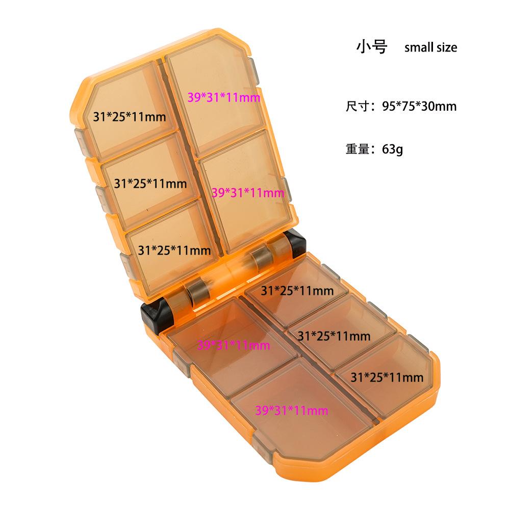 Luya Bait Box Double-sided Double-layer Bait Box Hard Bait Box Storage Luya Fishing Gear Accessories Bait Box Storage Box