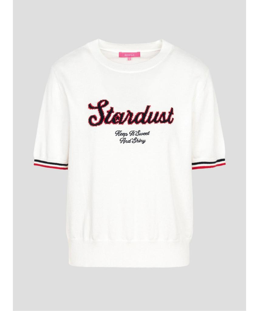 Binpolleidiseu [B. My] Wool Blend Lettering Point Knit Ivory (Bf5851N010)