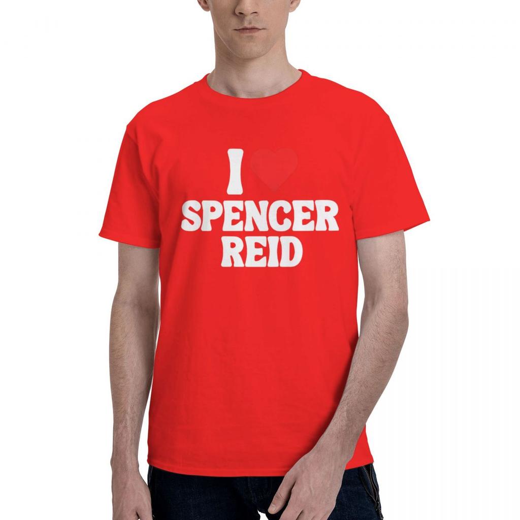 I Love Spencer Reid 100 Cotton Casual Breathable Confortable T Shirt Mens TShirts Men TShirt
