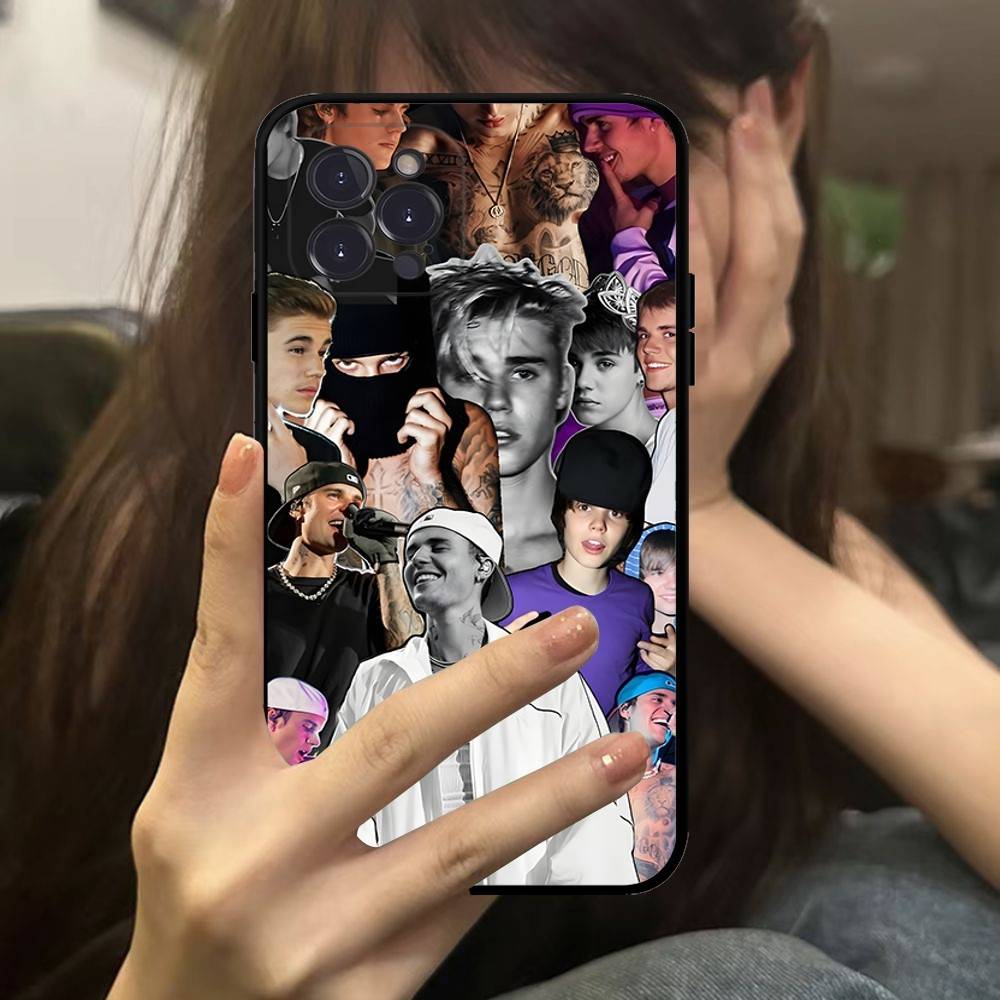 Sänger J-Justin B-Bieber Handyhülle für iPhone 17 16 Pro Max 15 14 13 12 11 Mini Plus Handyhülle