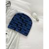 Niche street trendy brand personalized letter wool hat women's versatile pullover cold hat knitted melon fur hat men