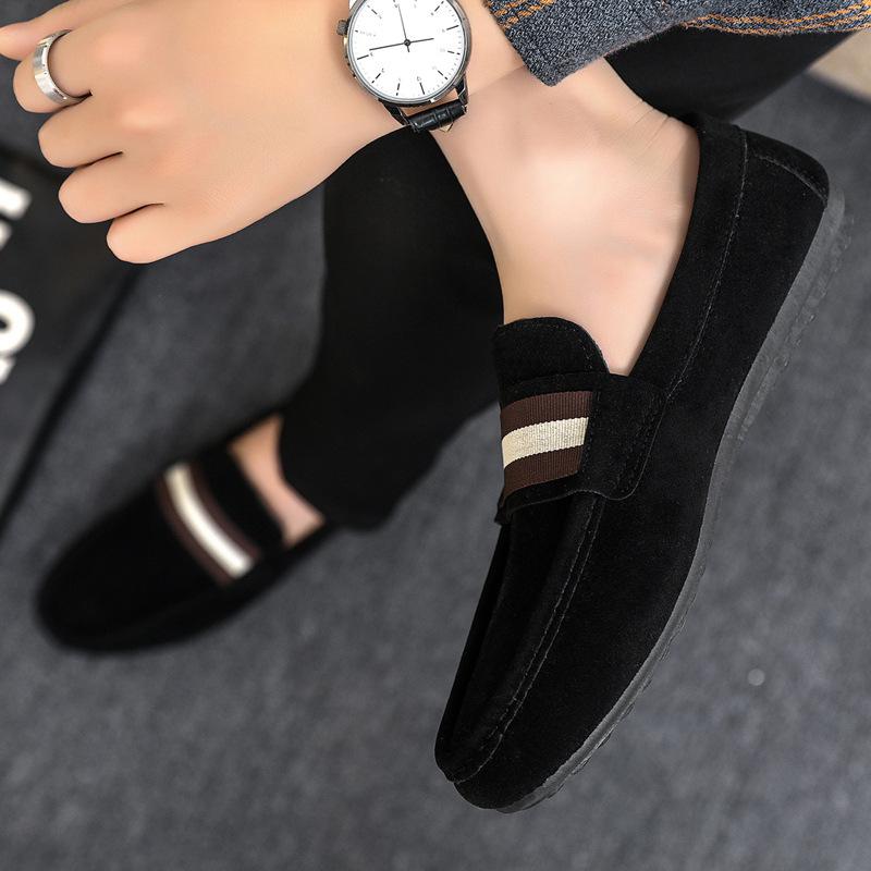 Spring and Summer Men's Shoes One Pedal Doudou Shoes Versatile Cloth Shoes Comfortable Work Shoes Soft-soled Shoes Casual Shoes Men's Breathable