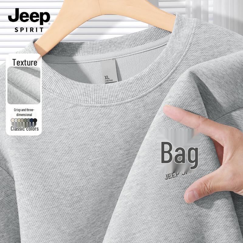 JEEP SPIRIT Men's Loose Fit Round Neck Sweatshirt
