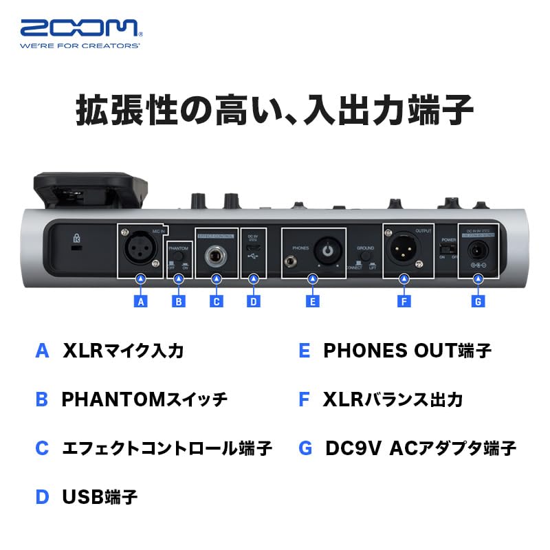Zoom Vocal Effects Processor Voice Changer for Singing MTR Pitch Foot Stage SGV6 Compatible V6-SP VTubers, Streaming, Covers, Function, Correction,