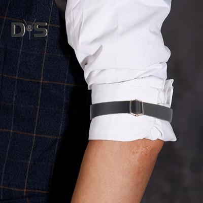 1 Paar Unisex-Armband, verstellbar, Kunstleder, 1,5 cm Breite, einfarbig, elastisch, Hemdärmelhalter, Armmanschetten, Bänder, Party, Hochzeit, Kleidungszubehör