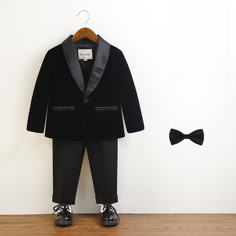 Boys' Suit Flower Dress Suit Performance Suit Children's Piano Performance Suit Baby One Year Old
