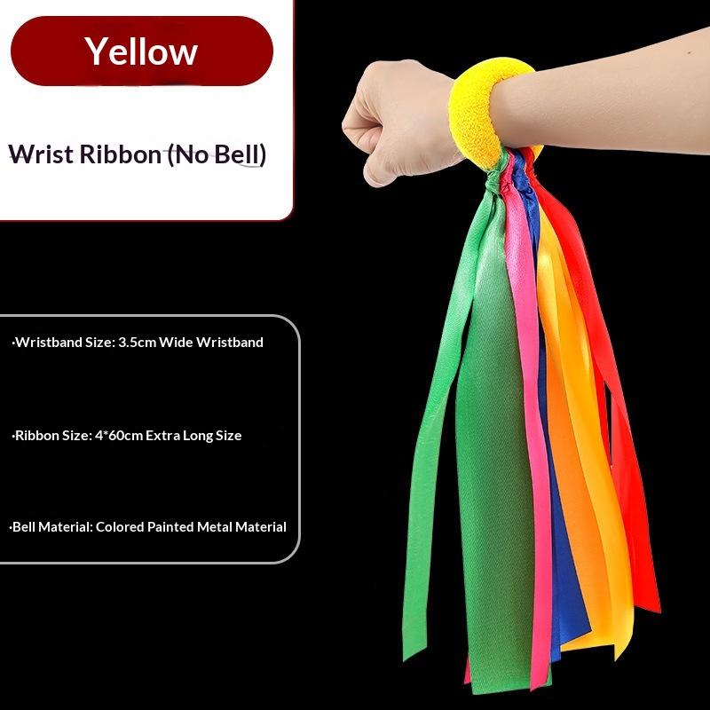 Children'S Wrist Ribbon Team Sports Pompom Cheerleading Big Match Pom Club Dance Props Elastic Bracelet With Elastic Rope