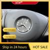 C200 E200 New For Mercedes Benz 45/49mm Car Steering Wheel Crystal Diamond Sticker Emblem For Mercedes Benz AMG A B C E S GLA CL