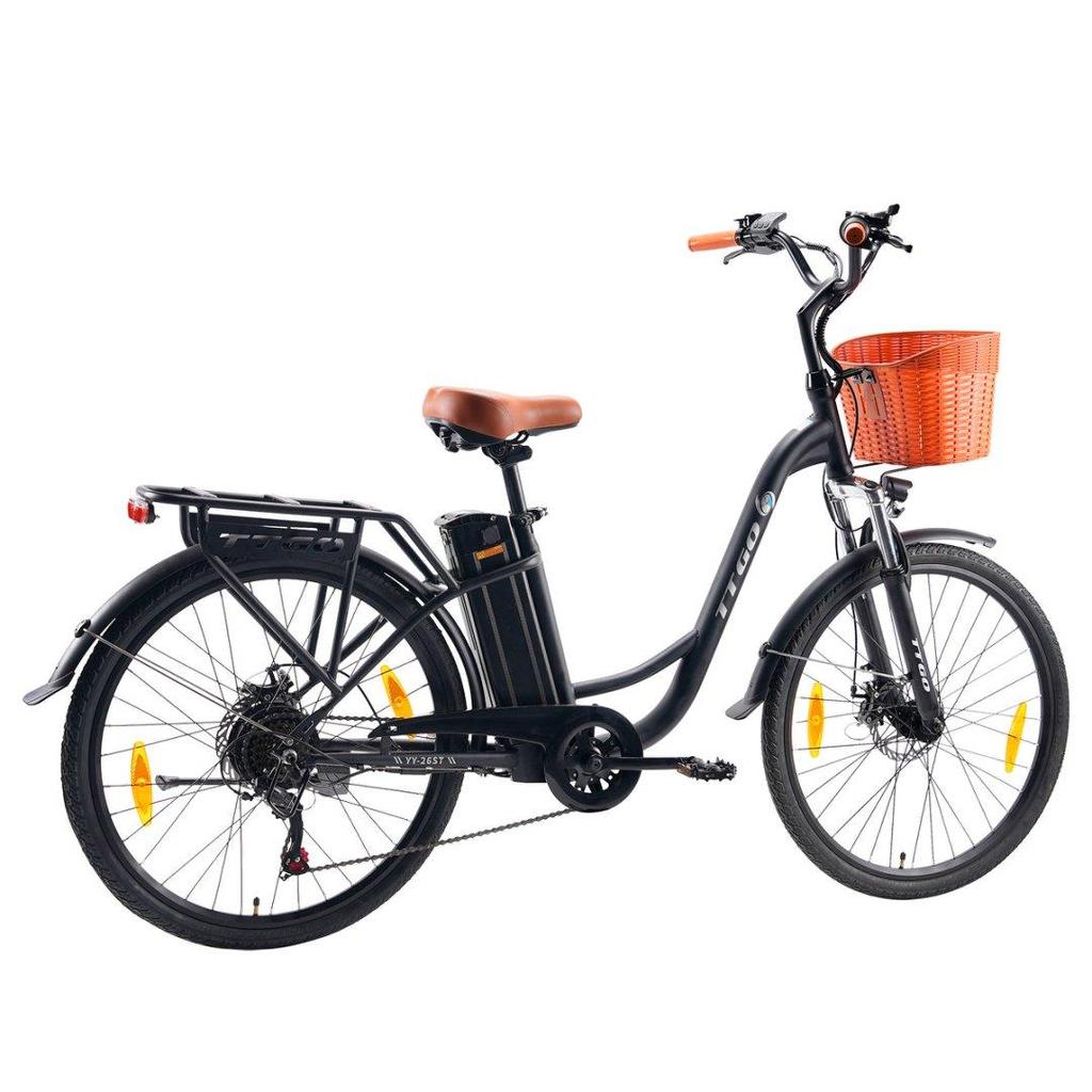 TTGO YY-26ST Elektrofahrrad 250W Motor 36V14.5Ah Akku Höchstgeschwindigkeit 25km/h Maximale Reichweite 60-75km Shimano 6-Gang City Pendel Ebike