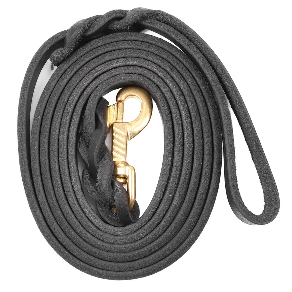 Dog Leash Durable Cowhide Leather Dog Training Leash Long Soft Dog Traction Rope for Medium Large