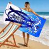l'Oheme Logo Print Beach Towel, Large Soft Quick Dry Towel for Beach Camping Swimming