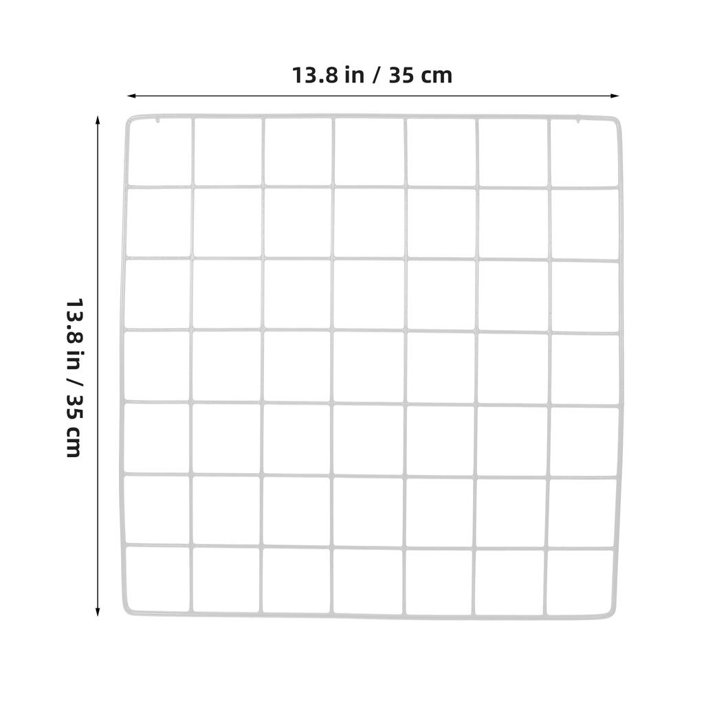 10 peças Painel de Grade de Arame de Ferro 35X35Cm Preto Prateleira de Grade de Parede Para Fotos Fotos Exposição de Arte Organizador de Armazenamento Decoração Casa Escritório