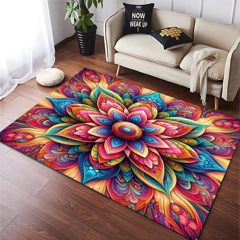 15 Size Mandala Flowers 3D Printed Carpet Rugs Living Room Bedroom Bedside Bathroom Home Decor Floor Mat Kids Room Non-slip Mat
