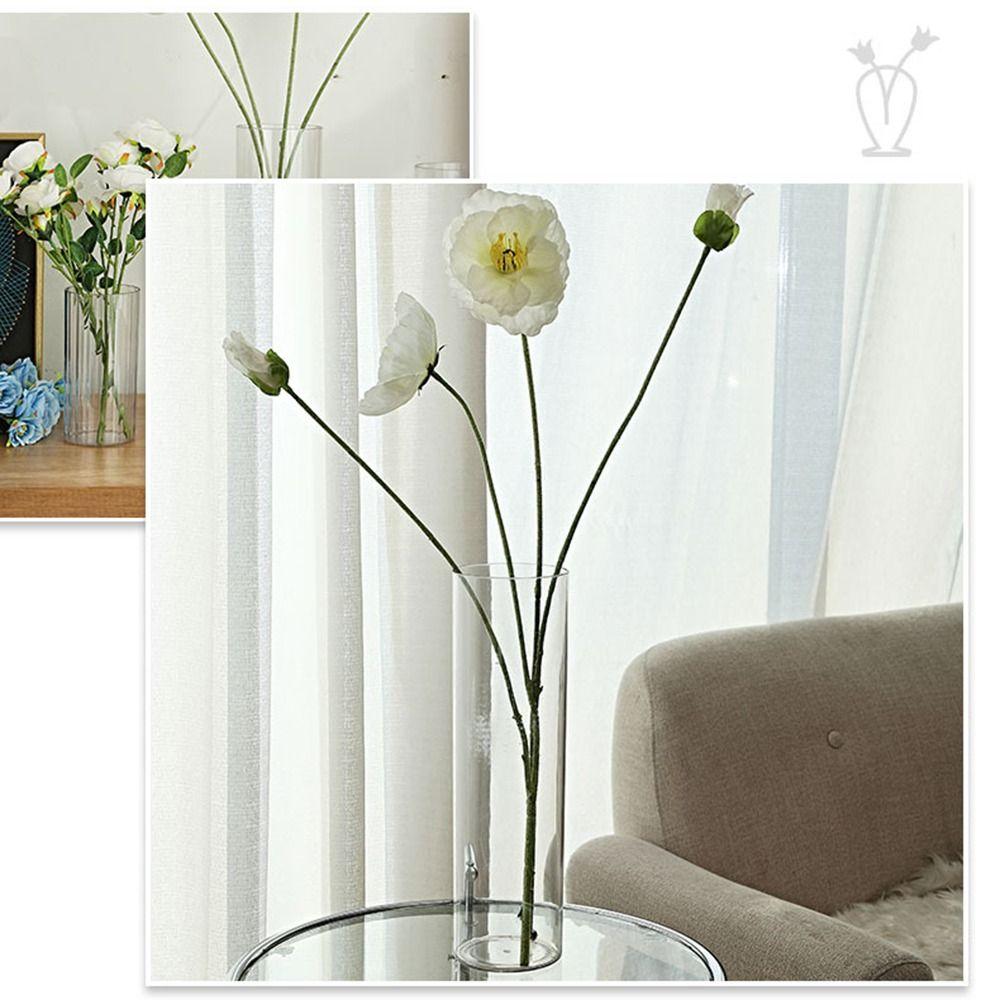 Modern Transparent Flower Vase Striped Style Decorative Bottles  Restaurant Centerpiece