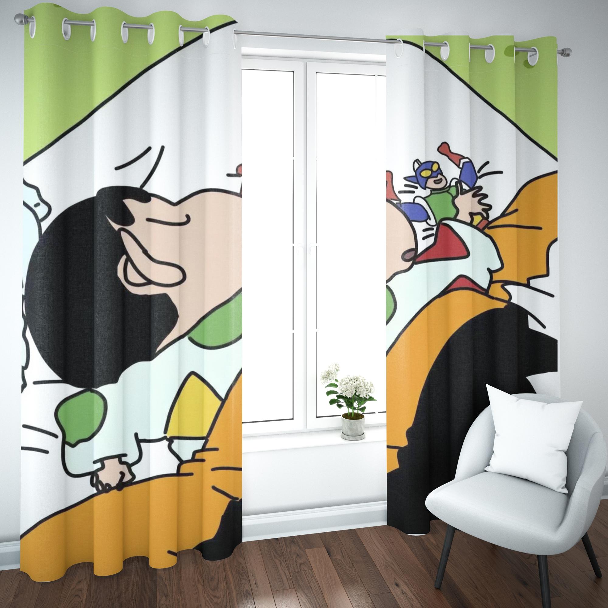 

Cartoon Crayon Shin-chan Curtain Home Printing Curtains Living Room Children Bedroom Style Decoration Window Blackout 100x140cm