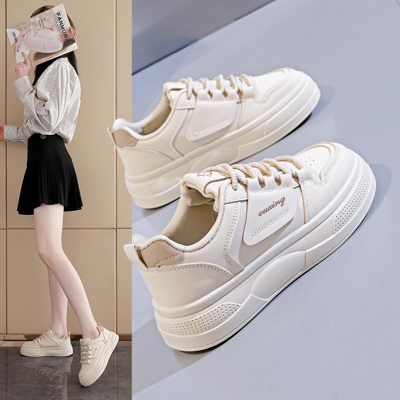 2025 spring little white shoes new Korean version ins female students platform heightening sports board shoes casual street shooting HY319