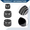AC Radio Volume Control Switch Knob Cover Ring for BMW F10 2008-2015 Black 3 Pcs