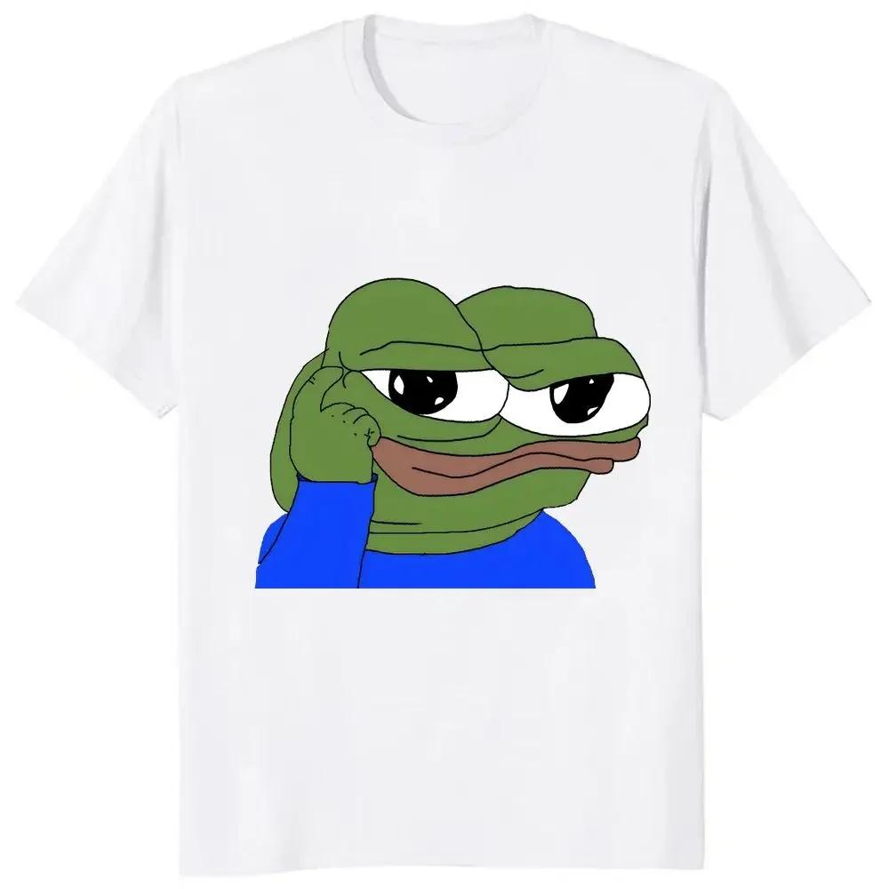 Pepe the Frog Frog-print shirt paired with funny memes for a casual and stylish unisex T-shirt