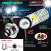 2Pcs 9-48V ATV LED Bulbs White,1800LM Hi-Lo Beam 4COBs H6M P15D LED Bulbs for or Motorcycle,Y amaha,ATVS Y FM350 450 400 660 700 Raptor.