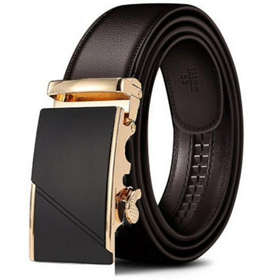 

Мужской очень длинный кожаный ремень цвета хаки с автоматической пряжкой - 140-150см Повседневный деловой пояс из коровьей кожи PU 150cm