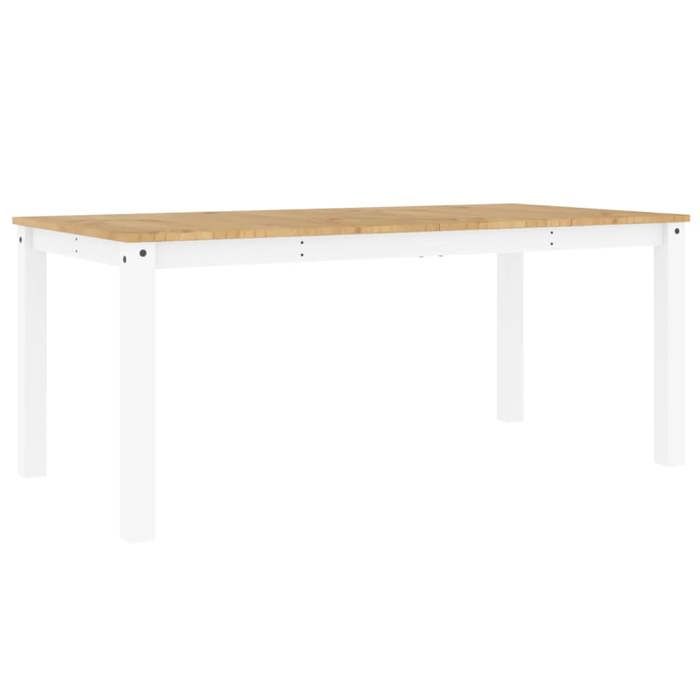 VidaXL Dining Table Panama White 180x90x75 Cm Solid Pine Wood, Dining Room Table, Dinner Table, Dining Furniture, 4005710