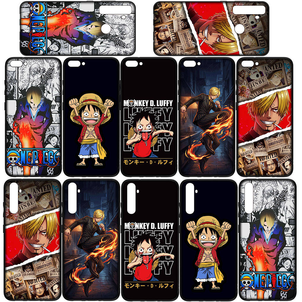 Etui na telefon do iPhone 17 15 16 Plus Redmi Note 14 12 11 13 Pro Max Huawei P30 P20 Lite OPPO A60 A40 A80 A38 A54 Tapeta Luffy One Pieces Sanji Pokrowiec