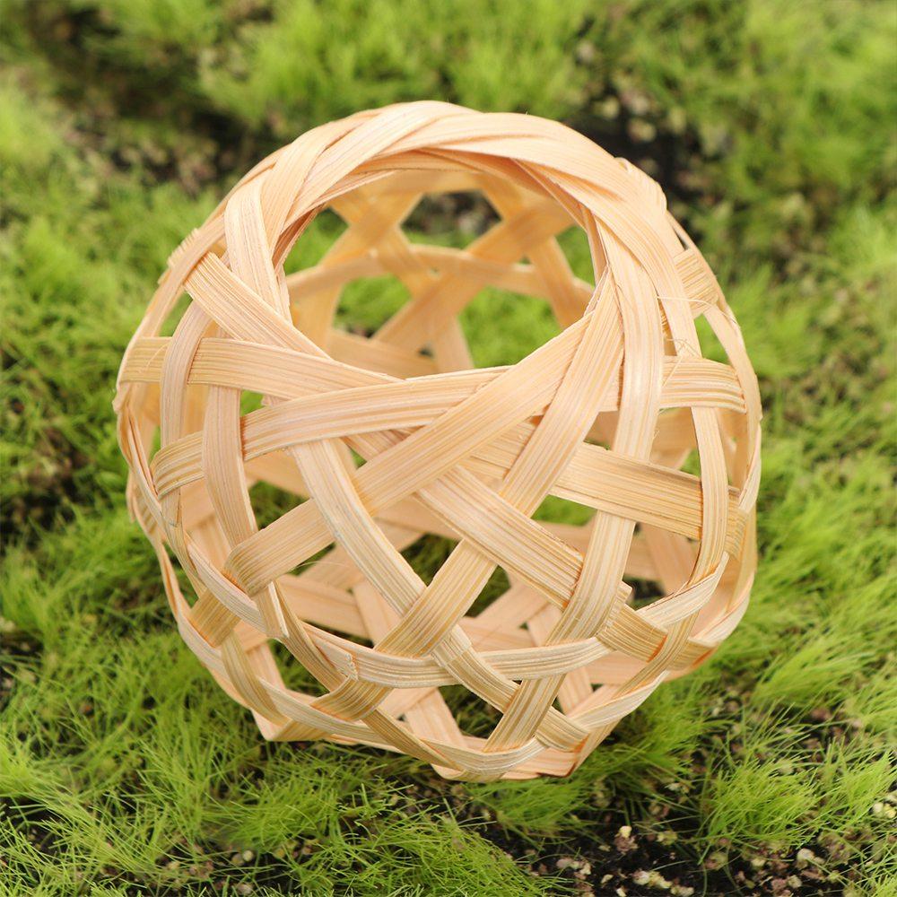 DIY Decorations Bamboo Cage Woven Bamboo Lamp Shade Small Globe Bulb Lampshades Hanging Vintage Chandelier Cover Chandelier