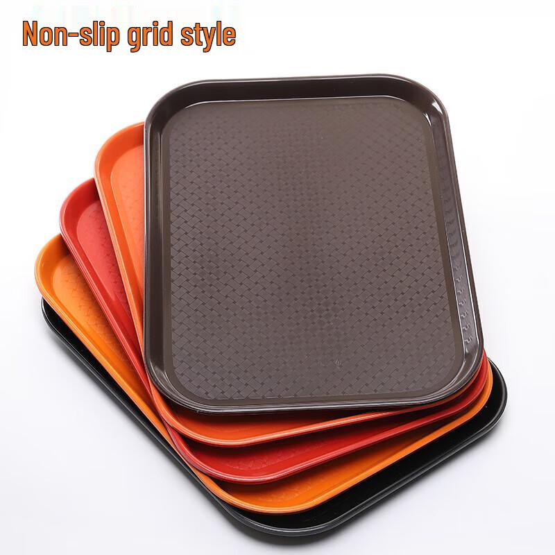 Commercial Rectangular Non-Slip Melamine Serving Tray