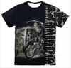 Craniu craniu 3D streetwear Tricou cămașă costume poliester Negru