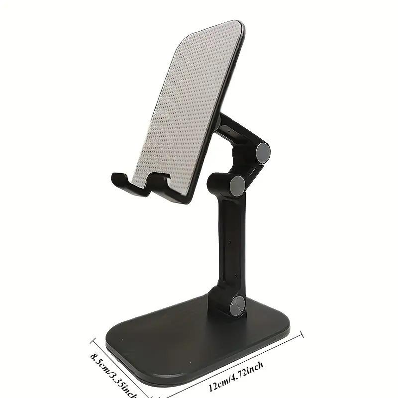 

Adjustable ABS Phone Stand, Foldable & Detachable, for 4-11 Devices, Non-Slip Pad, Black, Durable Desktop Holder. чёрный