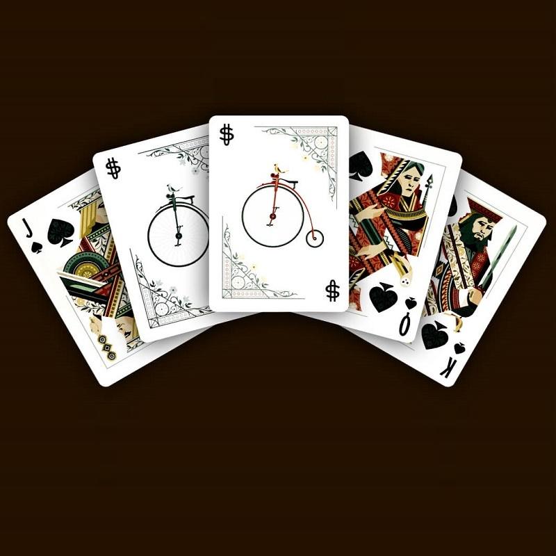 Orange Bicycle Aviary Playing Cards Deck Poker Size Card Games Magic Tricks
