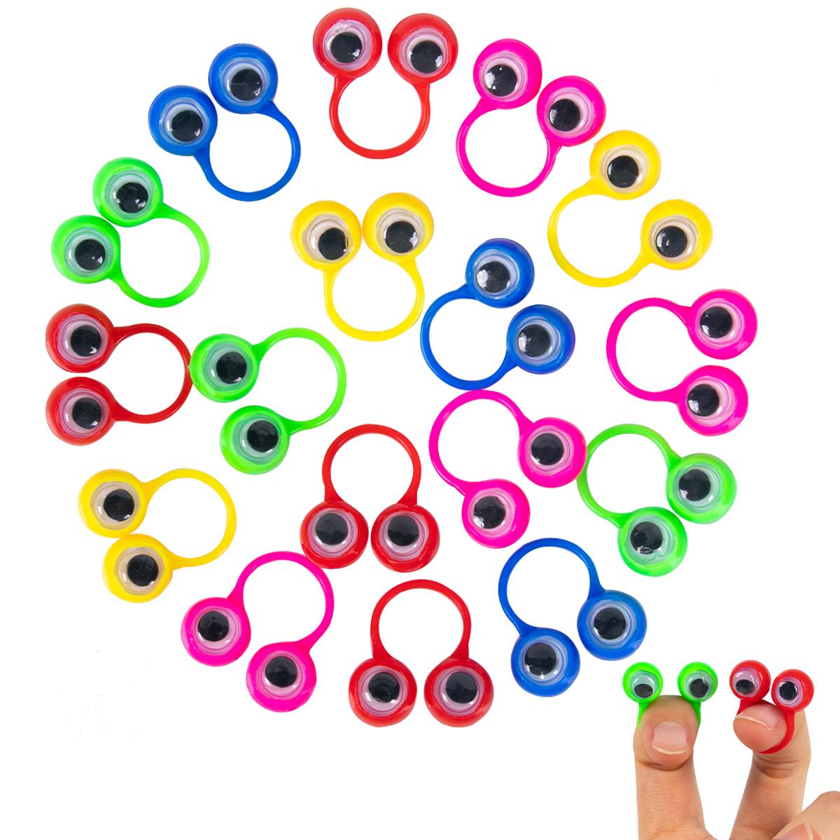 

20 шт. случайных цветов милые кольца для глазных яблок кукольный глаз детский подарок на день рождения вечеринка игрушки для вечеринки на Хэллоуин сувениры призы на мероприятия